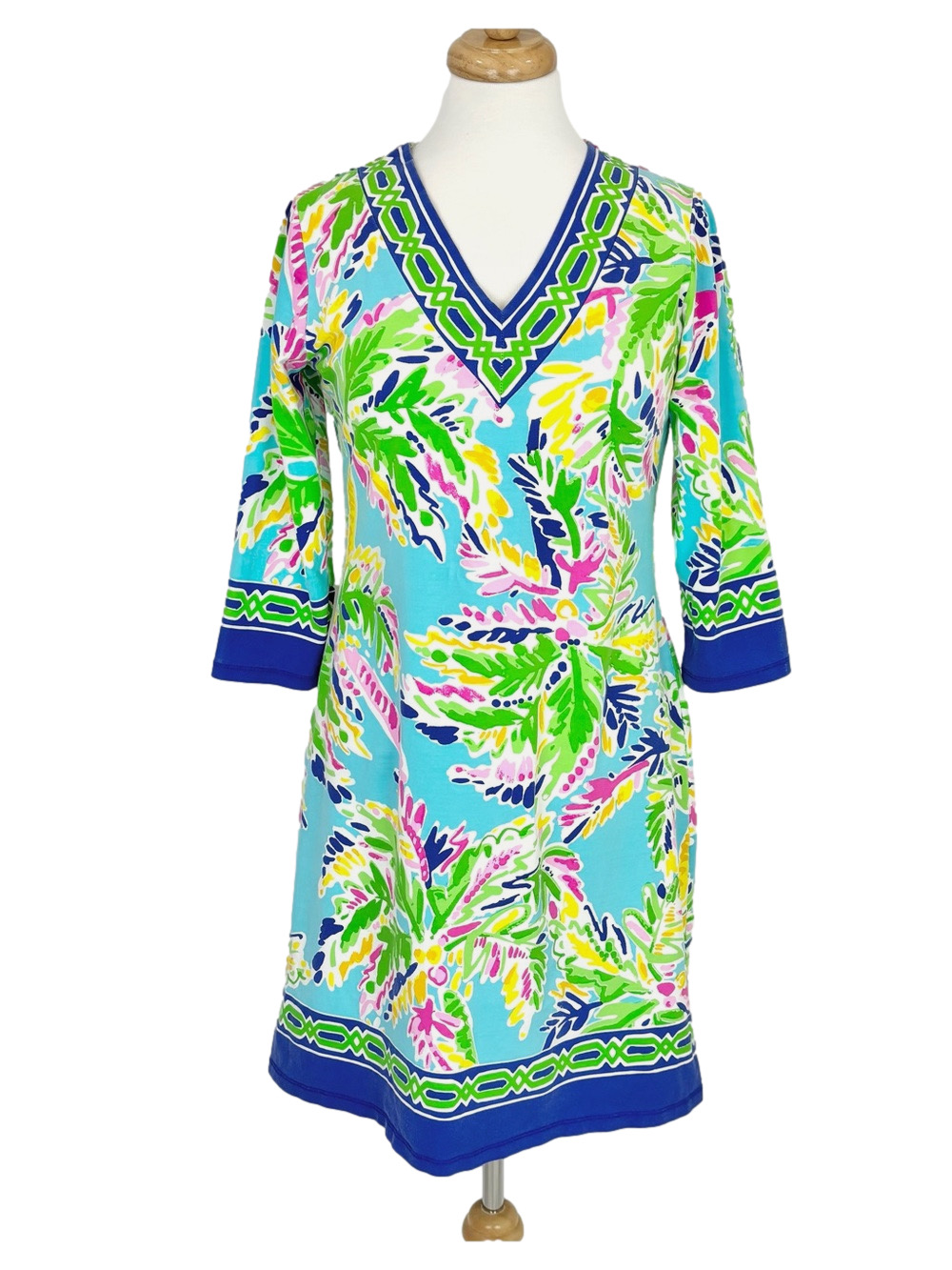 Barbara Erickson multicolour tropical dress